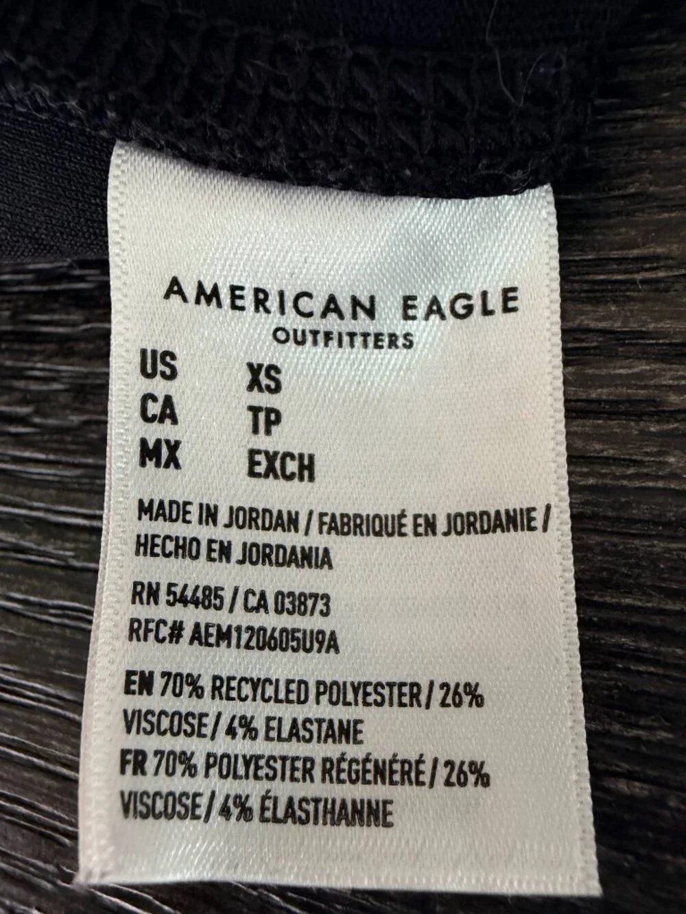 2/$30 American Eagle Outfitters Joggers Zip Pocket Black XS #A3267
